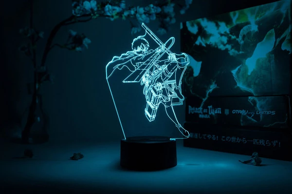 OTAKU LAMPS Eren Yeager Action Pose Attack On Titan Otaku Lamp 1 OTAKU LAMPS Eren Yeager Action Pose Attack On Titan Otaku Lamp