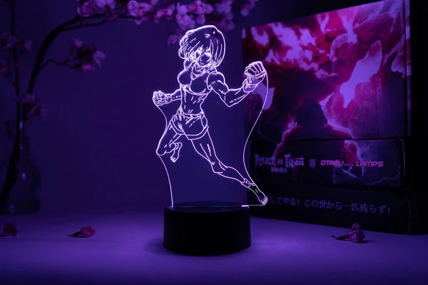 OTAKU LAMPS Mikasa Ackerman Fighting Pose Attack On Titan Otaku Lamp 1 OTAKU LAMPS Mikasa Ackerman Fighting Pose Attack On Titan Otaku Lamp