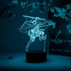 Memorabilia Sales 29 OTAKU LAMPS Levi Spinning Attack Pose Attack On Titan Otaku Lamp