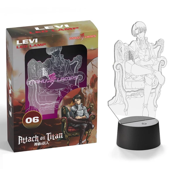 OTAKU LAMPS Levi Seated On His Throne Attack On Titan Otaku Lamp 2 OTAKU LAMPS Levi Seated On His Throne Attack On Titan Otaku Lamp - Image 2